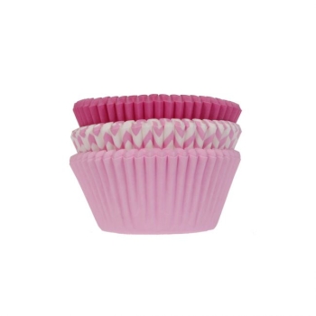 Cupcake Baking Cases - Pink Assorti